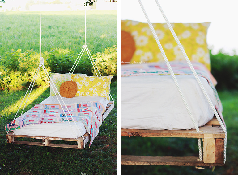 Le must de l'été: un lit-balançoire en bois de palettes fait maison