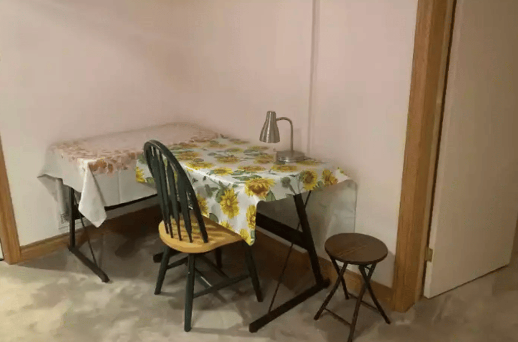 Paieriez-vous 900 $ pour louer ce sous-sol avec la « cuisine » dans la chambre ?