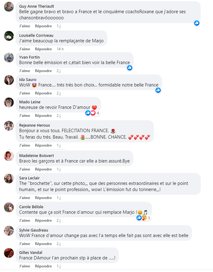 France D'Amour fait réagir fortement les fans de La Voix suite à son passage 