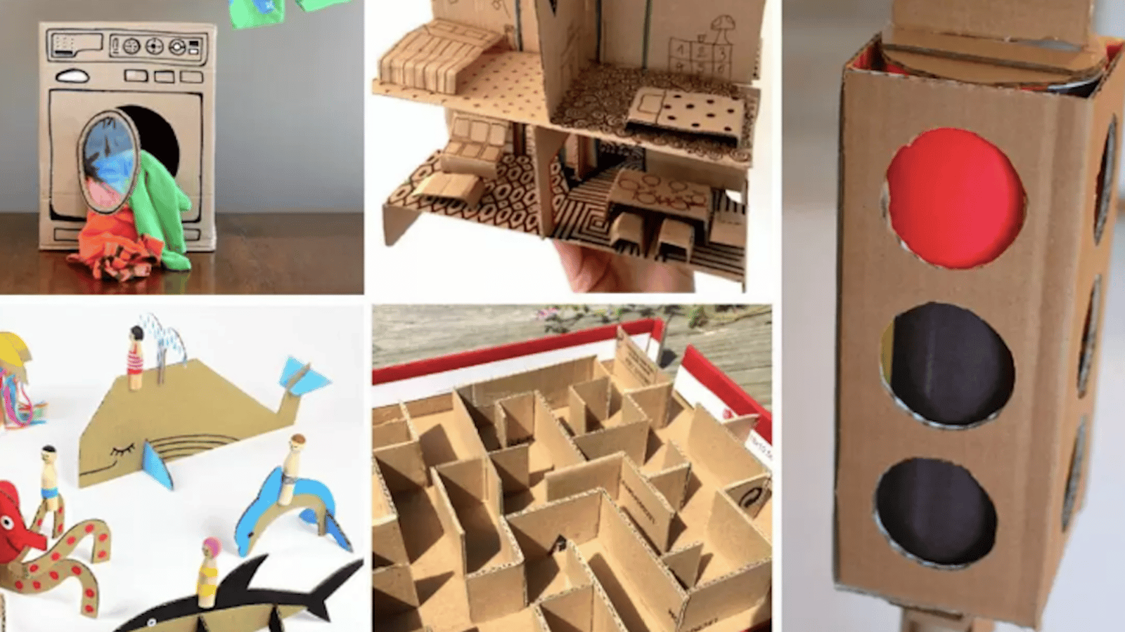 Recyclez vos boites de carton en fabriquant quelques-uns de ces 20 jouets pour enfants