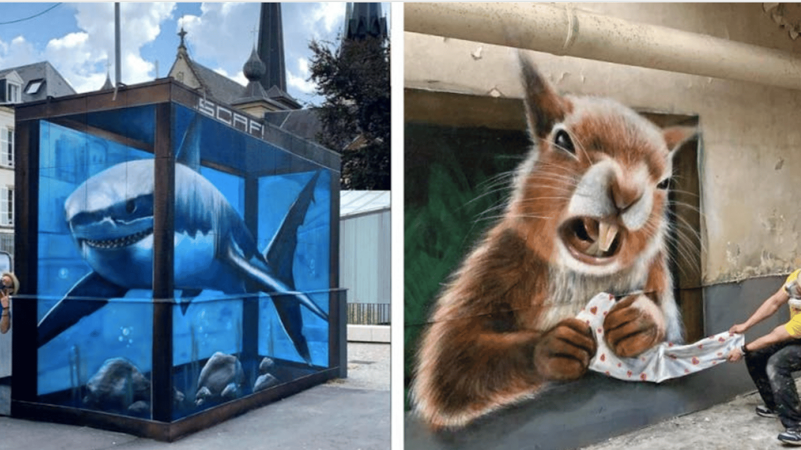10 oeuvres urbaines hallucinantes qui donnent l’impression que des créatures vont bondir hors des murs