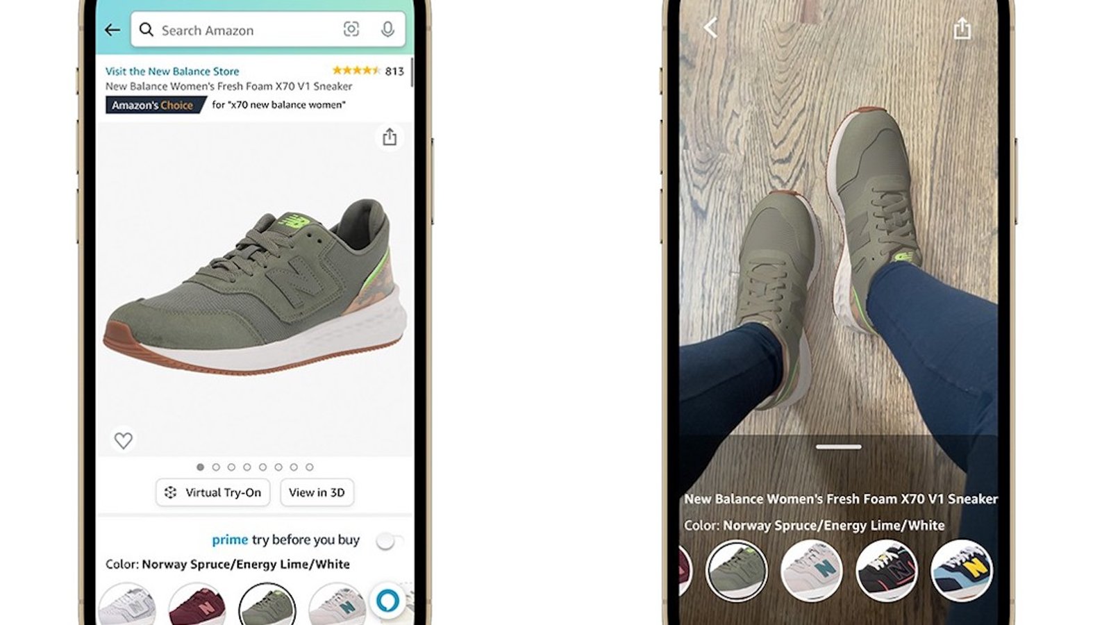 Sur Amazon, un nouveau filtre pour essayer des souliers
