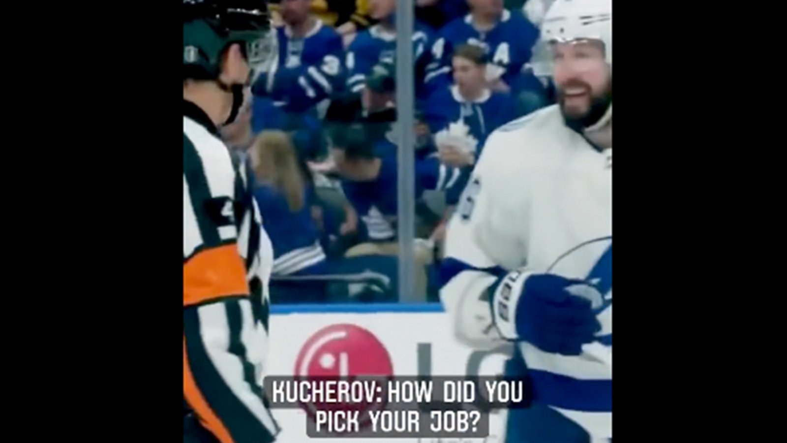 Kucherov chirps ref Wes McCauley, but gets an unexpected answer