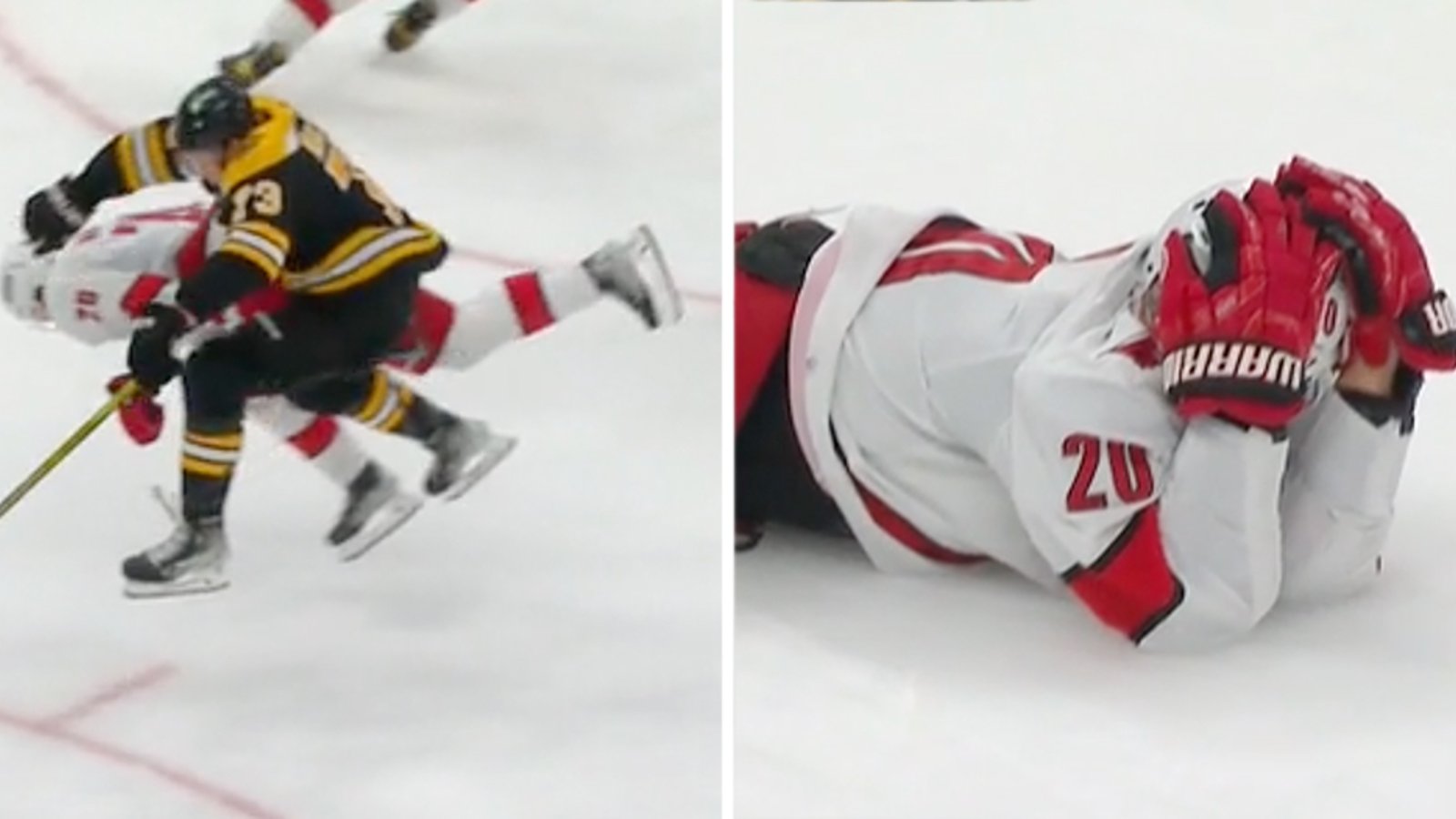 McAvoy absolutely crushes Aho, sends him flying