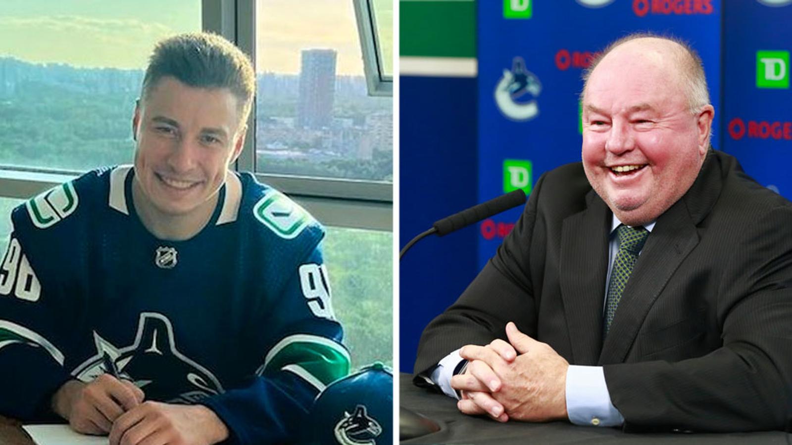 Bruce Boudreau goes to crazy lengths to bring Kuzmenko to Canucks