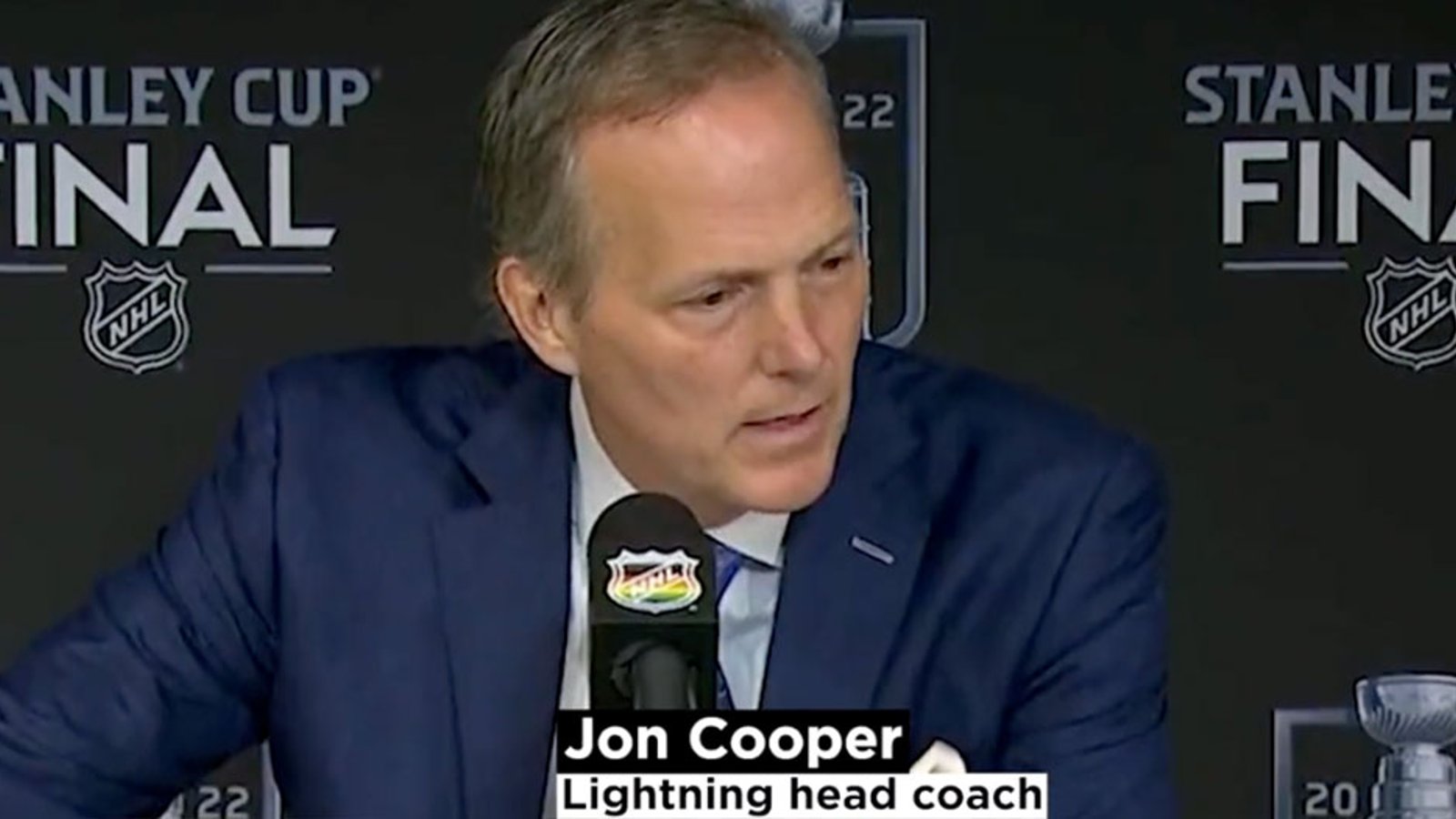 Coach Cooper calls out the officials and the NHL after controversial OT goal