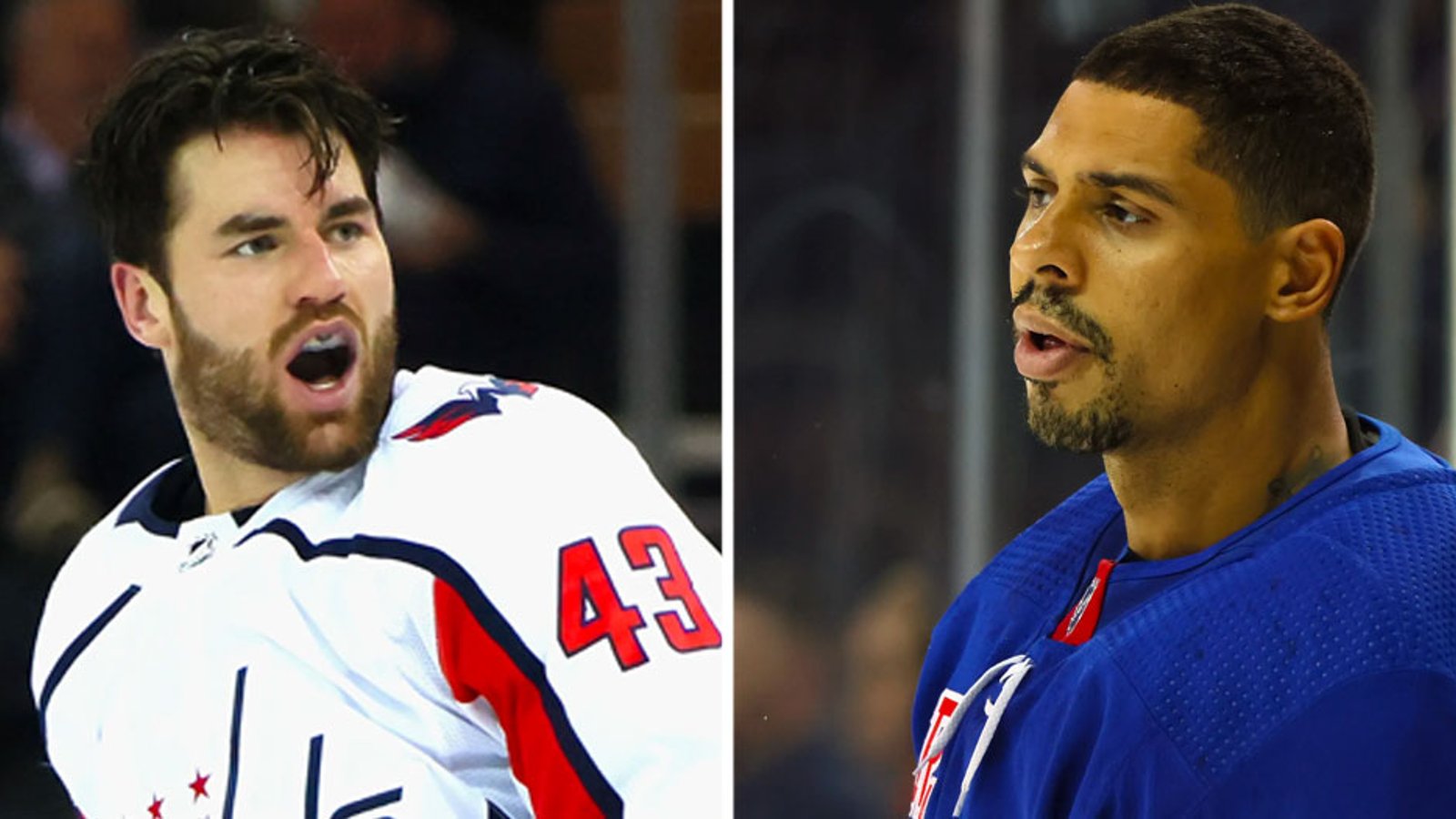 Tom Wilson backs down from Ryan Reaves' challenge this evening