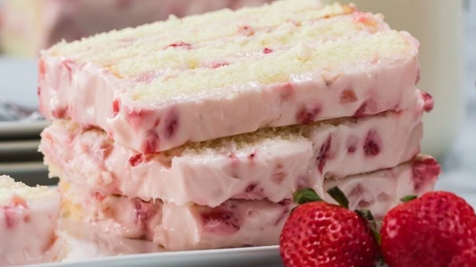 Recette de gâteau à la crème aux fraises