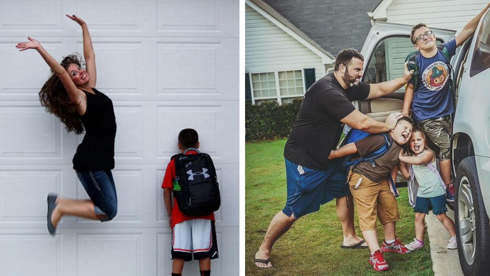 Ces 27 photos montrent à quel point les parents sont “malheureux” que leurs enfants retournent en classe