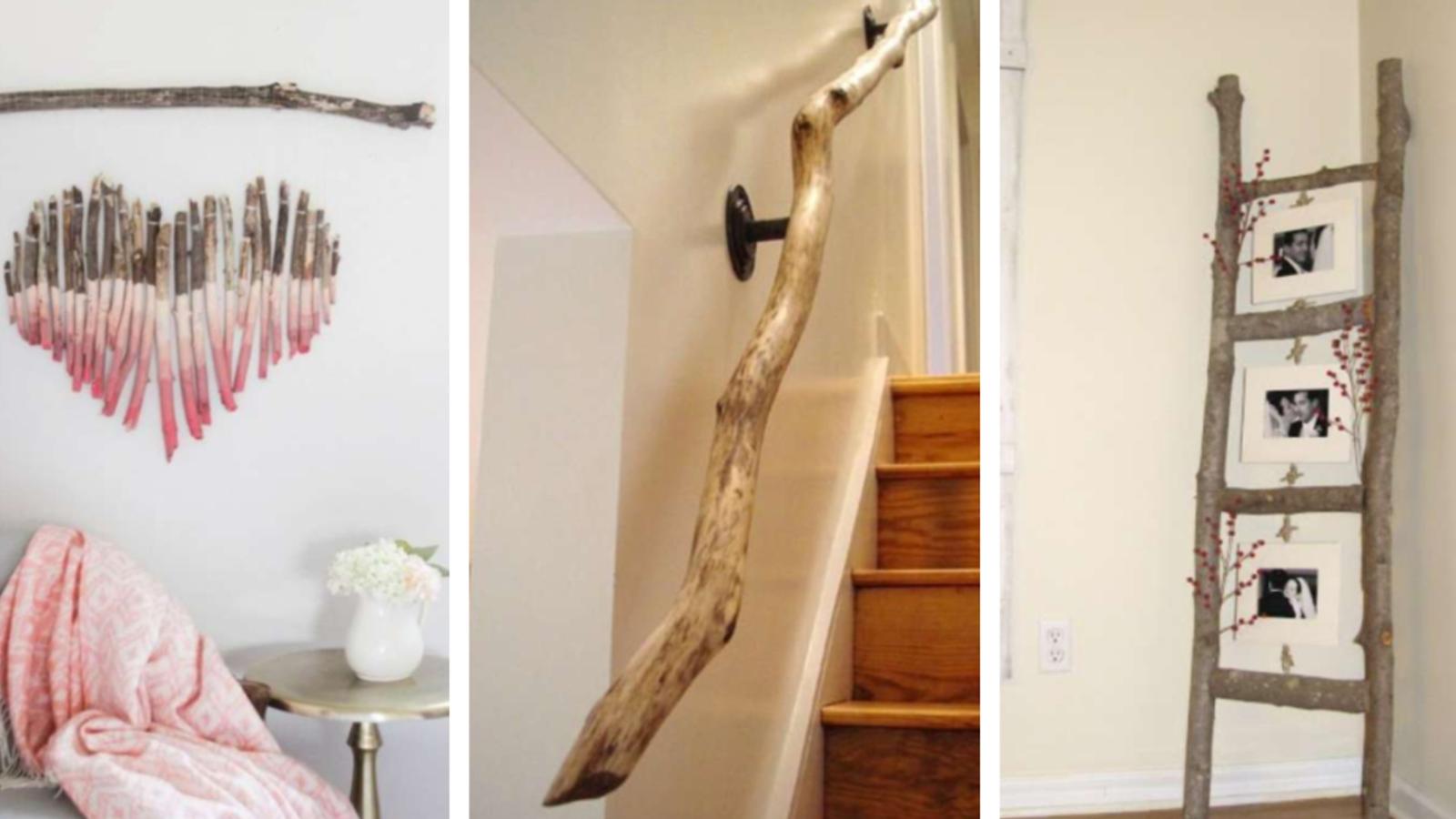 20 idées créatives pour décorer la maison avec des branches d'arbre 