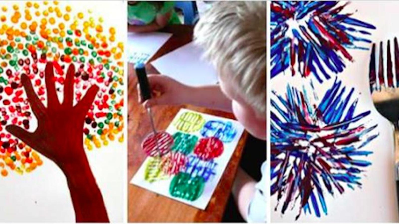 12 techniques de peinture à essayer avec les enfants