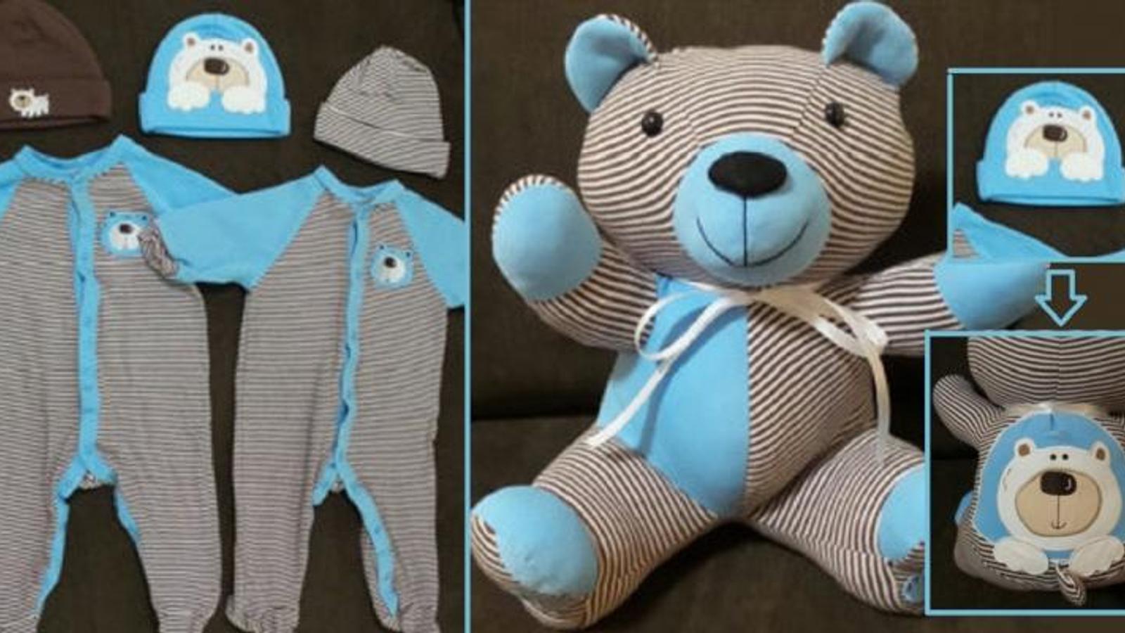 Bricolez un ourson, à partir du pyjama préféré de bébé! UN PATRON GRATUIT! 