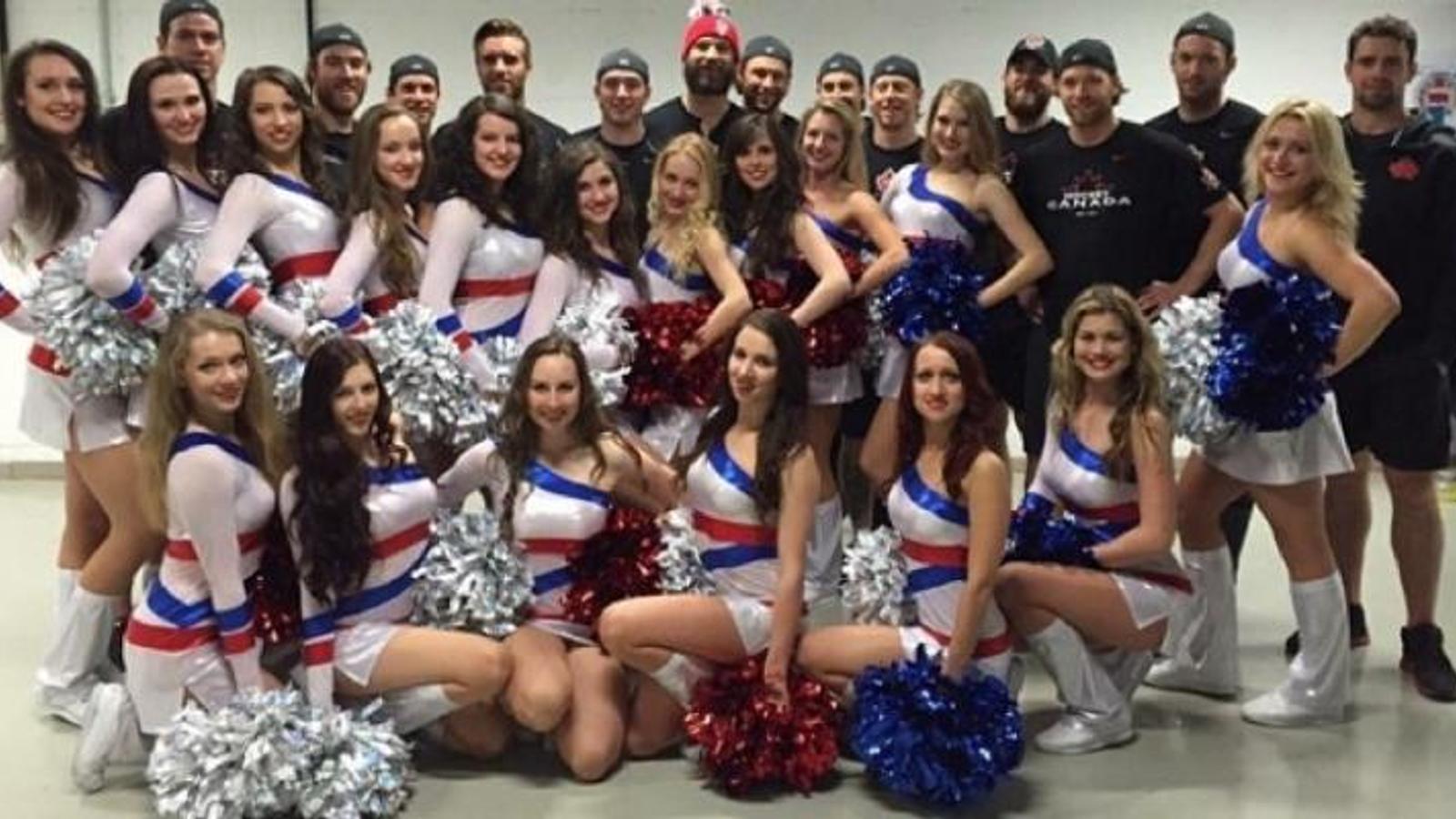 (Photos): Claude Giroux looks right at home surrounded by beautiful ladies.