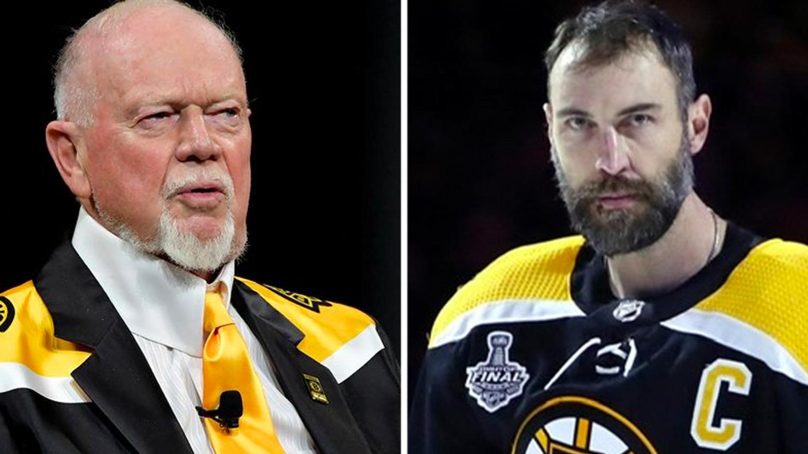 Don Cherry reacts to Chara's departure from the Boston Bruins