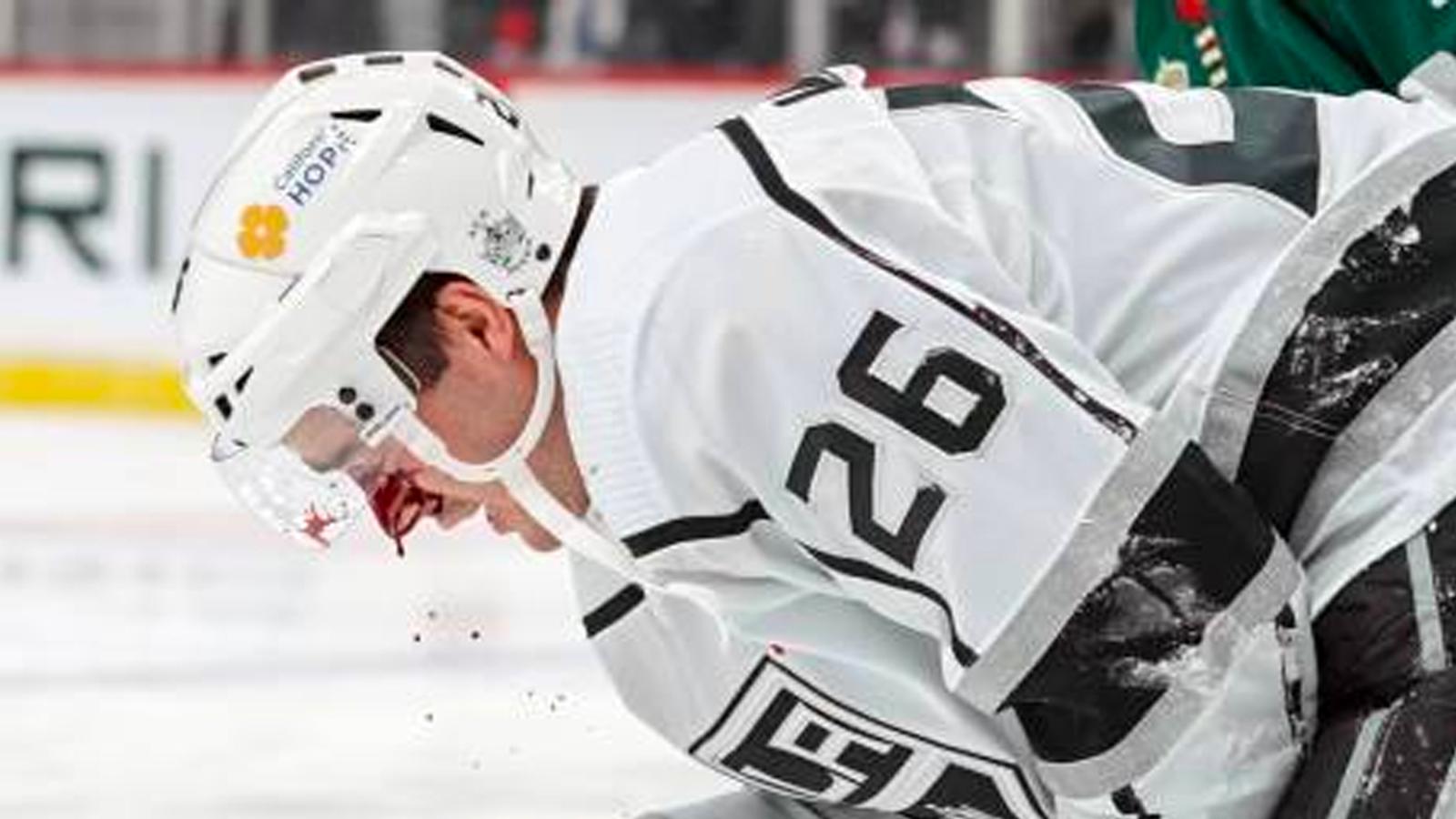 Kings’ Walker forced to undergo surgery after taking slap shot to the face from Wild’s Dumba