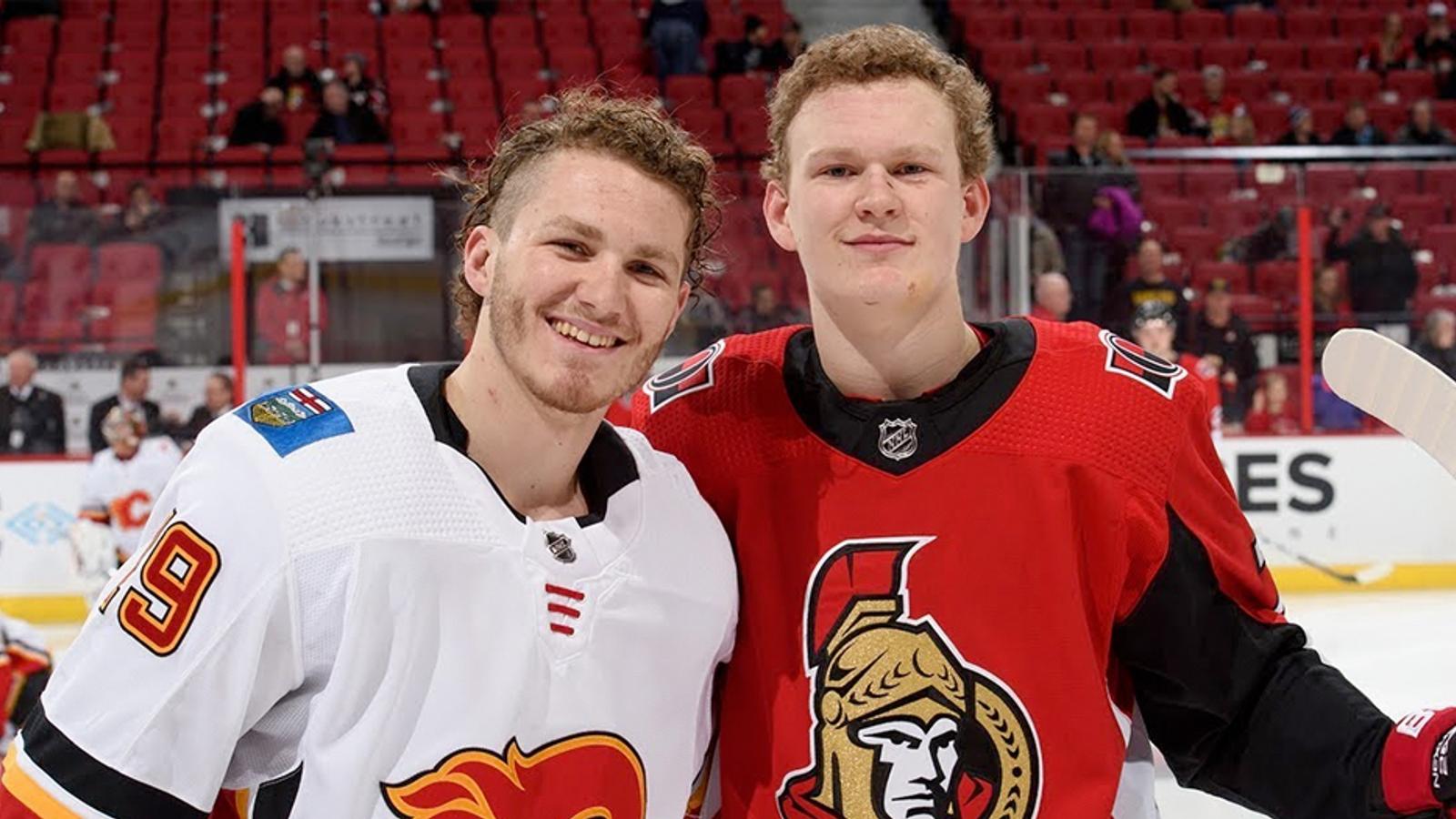 Matthew Tkachuk talks about fighting his brother Brady in upcoming four game series