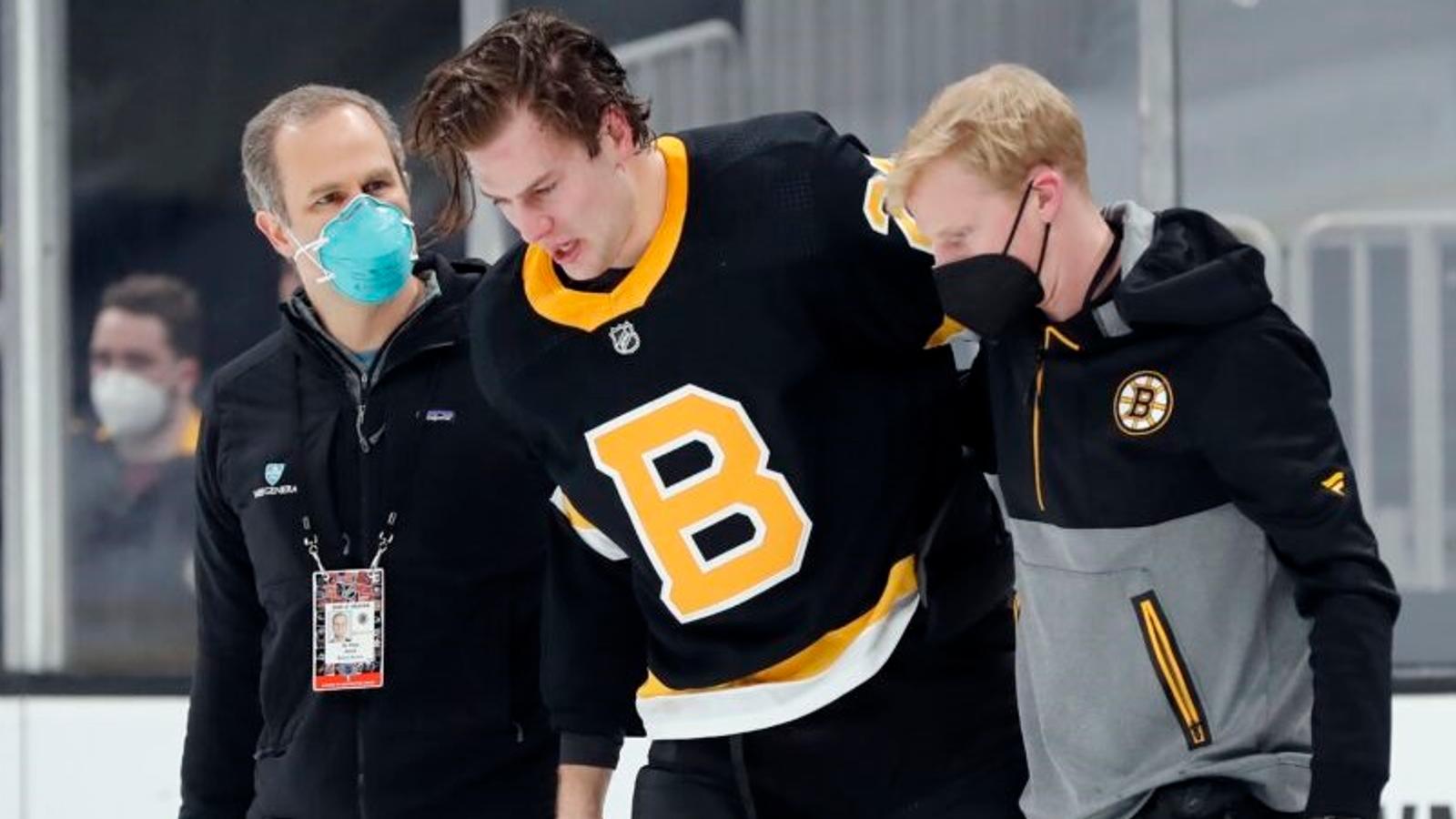 Bruins give a terrible update on defenseman Brandon Carlo.