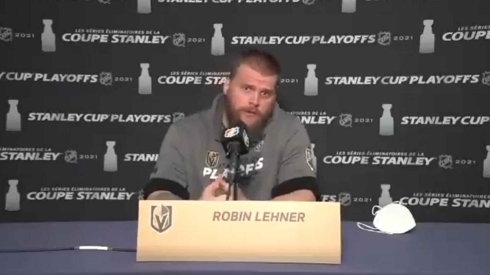 Robin Lehner sends a strong message to all the Canadiens fans out there.