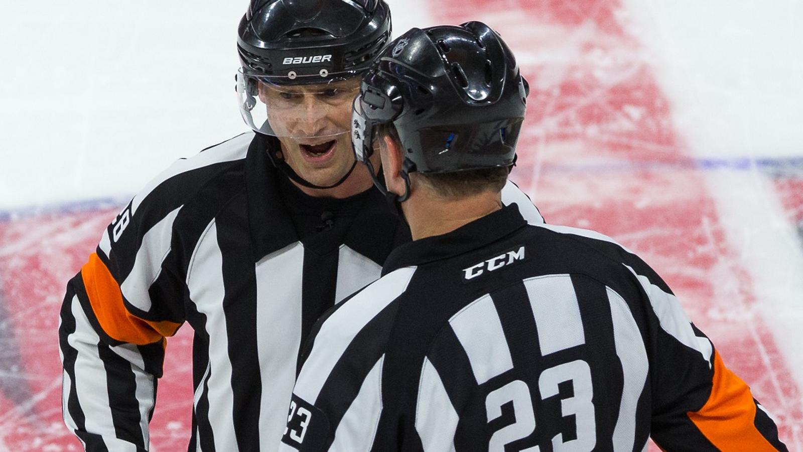 NHL makes a controversial choice of officials for Game 1 of the Stanley Cup Final.