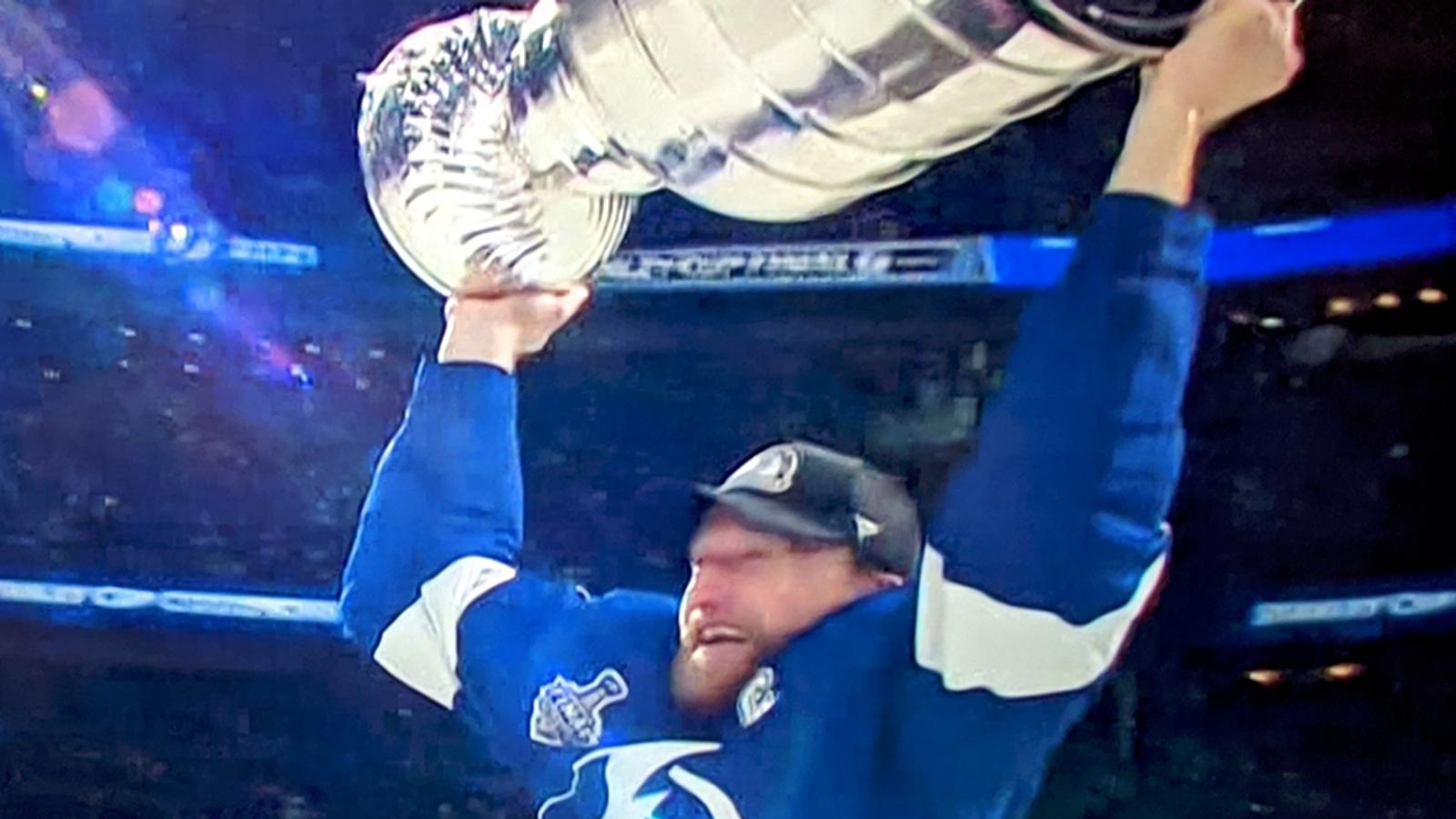 Tampa Bay Lighting captain Steven Stamkos lifts Stanley Cup in front of packed Amalie Arena 