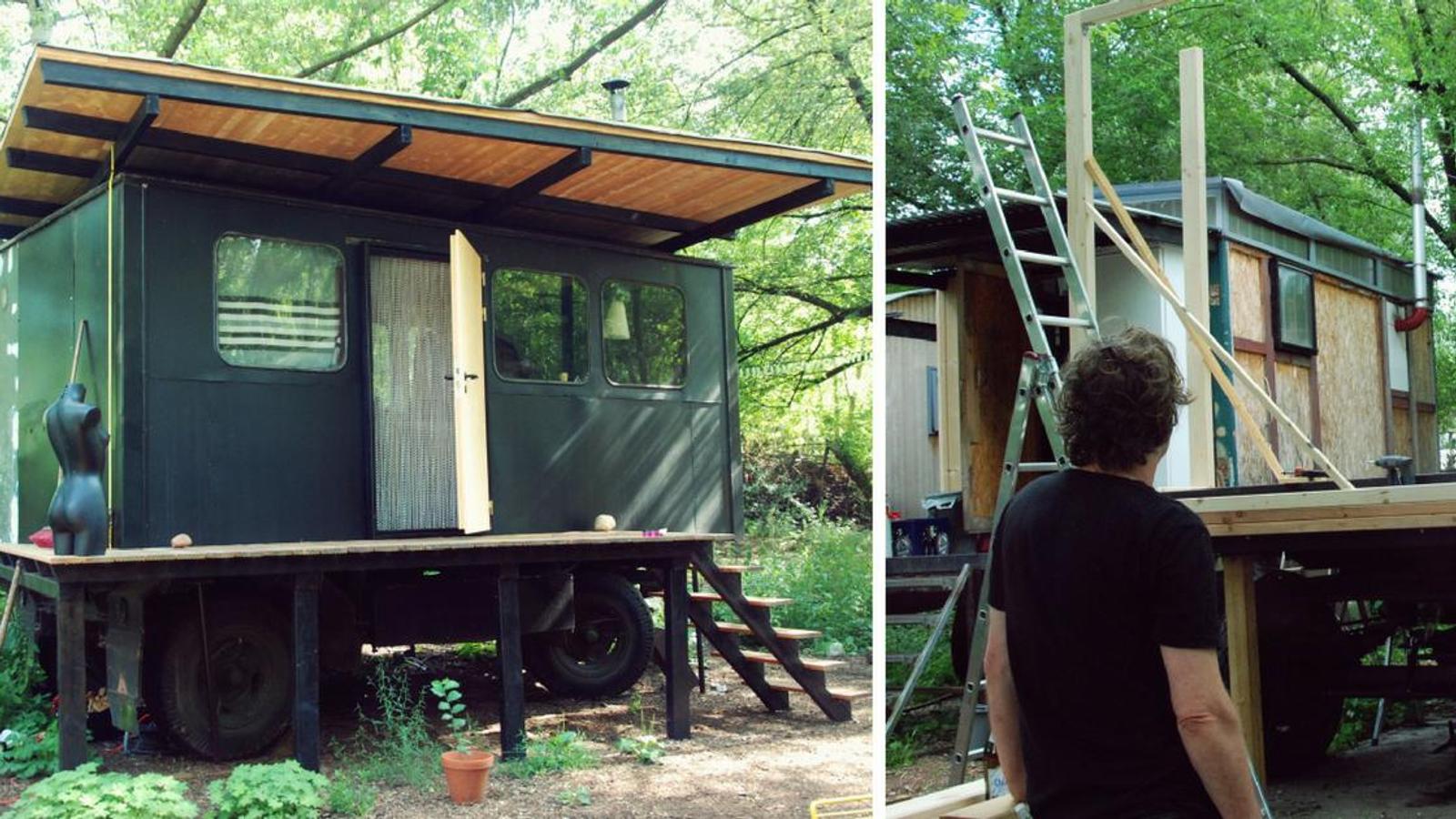 Cet homme construit une incroyable petite maison sur la remorque d'un camion