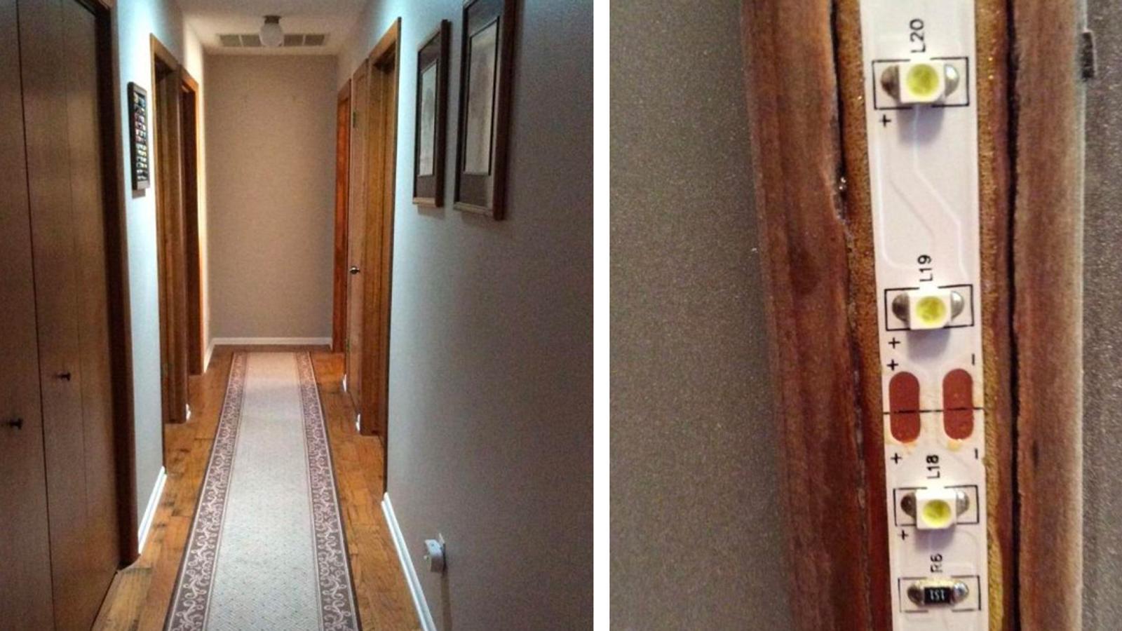 Son long couloir est sombre et ennuyeux, mais avec ce petit ajout ça change toute la maison.