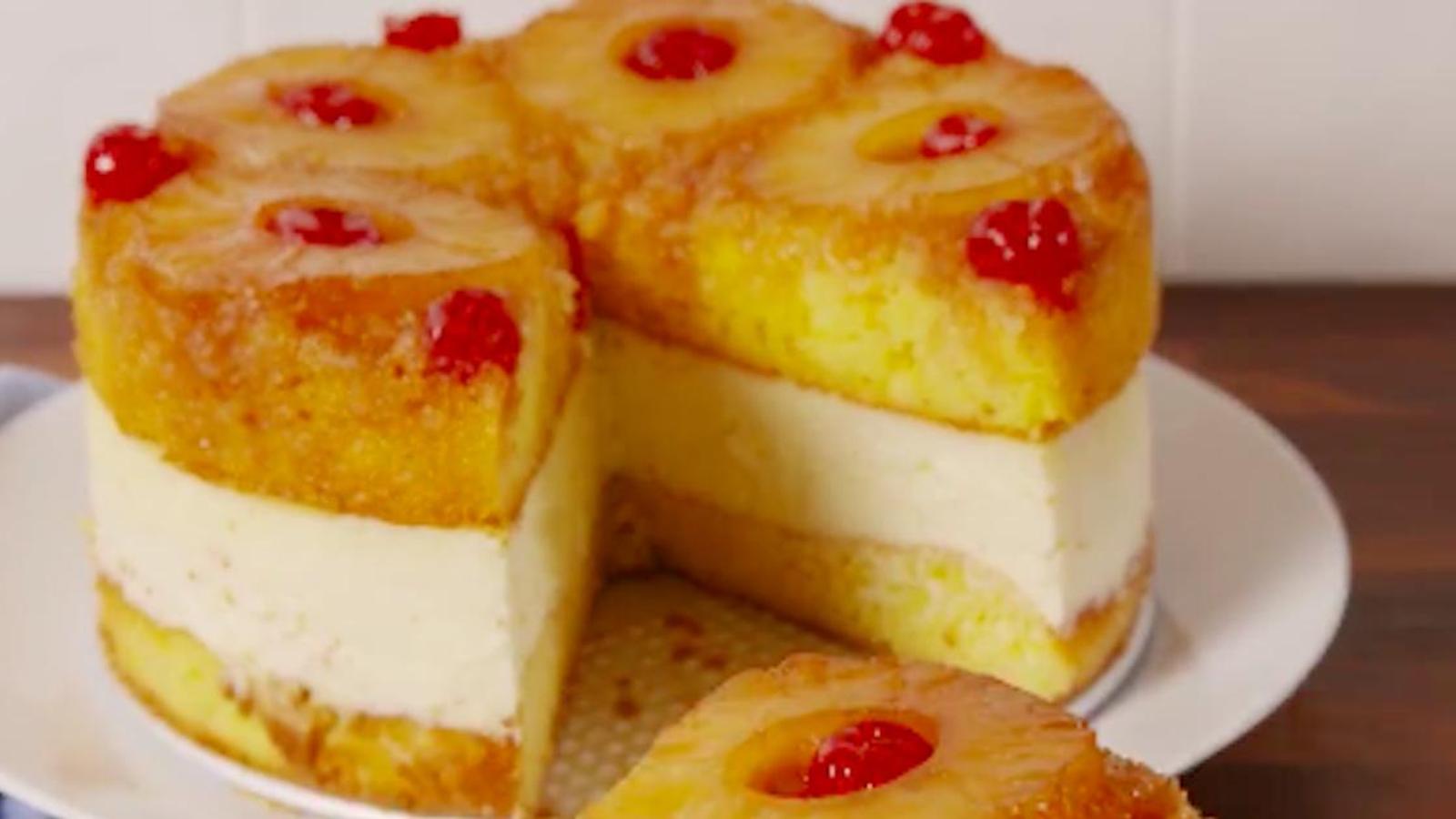 La perfection se retrouve dans ce gâteau au fromage aux ananas!