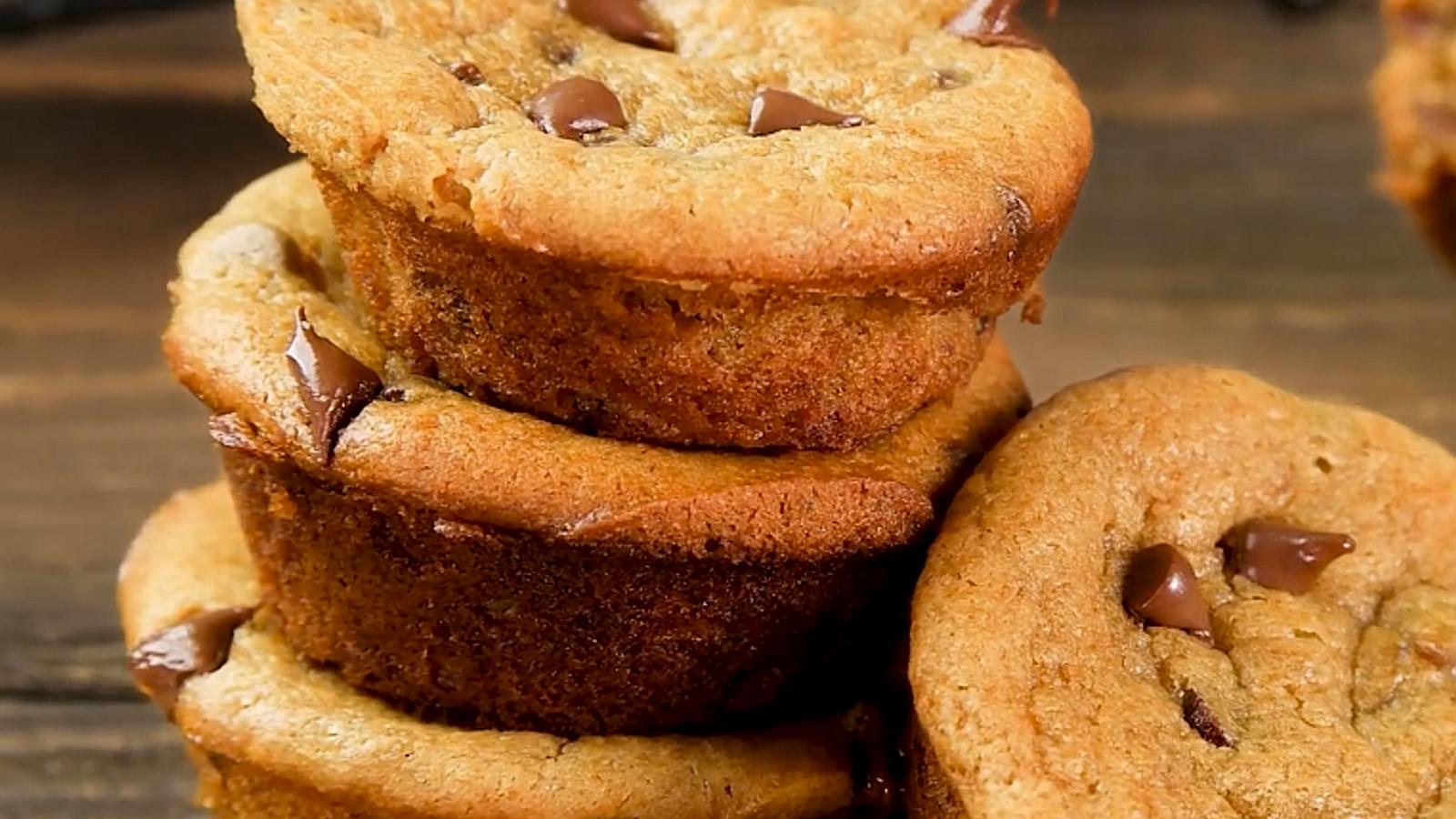 Muffins santé au beurre d'arachide et aux pépites de chocolat