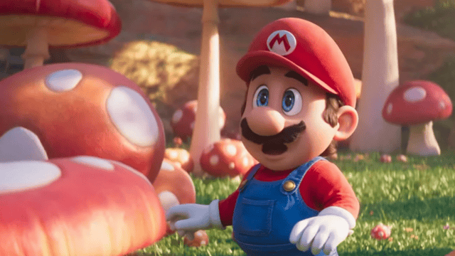 Ils forment un champignon géant dans une salle de cinéma pour la sortie du film Mario Bros 