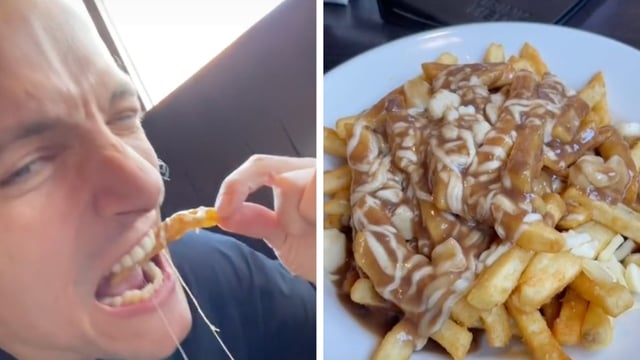Une vidéo d'un réfugié ukrainien qui mange de la poutine pour la première fois fait beaucoup jaser les Québécois
