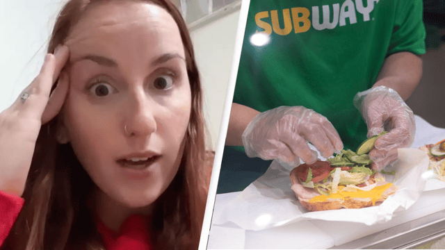 Une cliente capote en voyant le prix que Subway charge maintenant pour ses sandwichs.