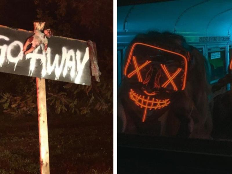 Un camping hanté propose un parcours en voiture complètement terrifiant pour l'Halloween